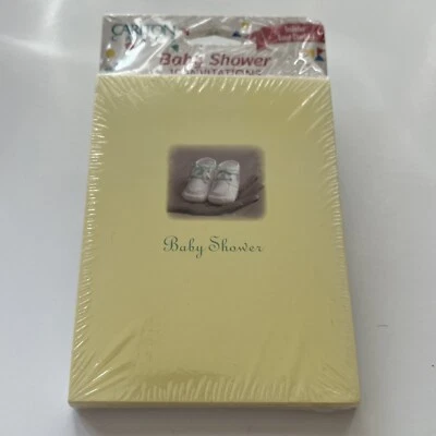 VTG 1990s Baby Shower Invitations Carlton Cards 10 pack shoes blue boy party - Image 1 of 4