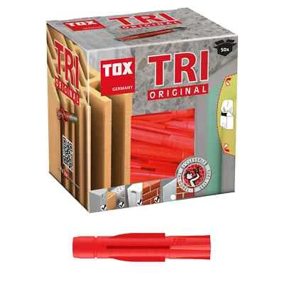 TOX-DÜBEL Original Tox TRI Dübel , 5 6 8 10 12 14mm Allzweckdübel , Hohlraumdübel