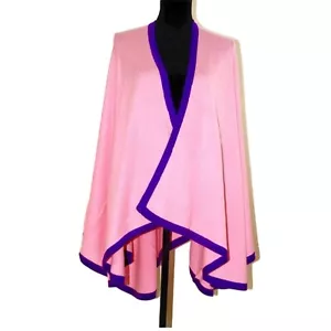Poncho Cape Rosa Kaschmir Damen Halstuch Reisedecke Schal Nepalesisch Pashmina - Bild 1 von 5
