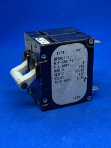 AIRPAX UPGH11-1-61F-502-91 2POLE 5AMP BREAKER - Picture 1 of 1
