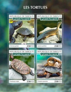 Turtles MNH Stamps 2019 Djibouti M/S - Picture 1 of 1