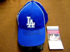 TOMMY TOM LASORDA WSC LA DODGERS HOF SIGNED AUTO STADIUM GIVEAWAY CAP HAT JSA - Picture 1 of 4
