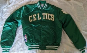 VINTAGE, 80er JAHRE STARTER JACKE BOSTON CELTICS.NBA HERREN SATIN BOMBER GR. XL sehr guter Zustand - Bild 1 von 9