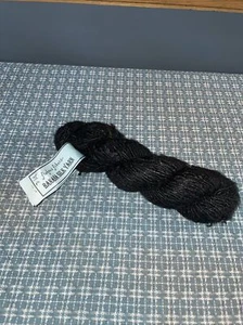 Frabjous Fibers Hand Dyed Banana Silk Yarn Skein Black Col 12 Lot 1012 New 150yd - Picture 1 of 3