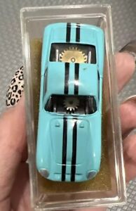 Vintage 1960s Aurora Thunderjet Turquoise Ferrari 250 GTO HO Slot Car No. 1368