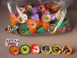 Halloween Toys 140 pcs. Plastic Spin Tops Trick or Treat Party Favors, New - Picture 1 of 4