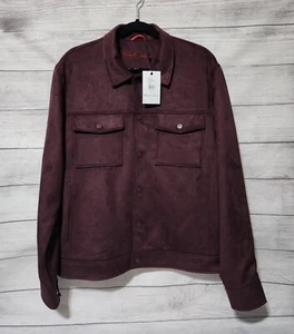 Robert Graham Vegan Suede Mahogany Trucker Jacket RGF23R77 **Men's XL** - Picture 1 of 16