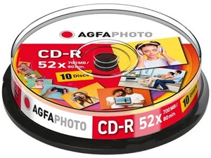 1x10 AGFAPHOTO CD-R Discs WriteOnce 700MB 80min 52x Cakebox (400000) NEU 003-385 - Bild 1 von 1