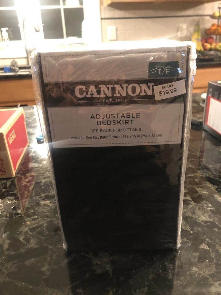 Falda Cama Ajustable Dos Cañones Doble/Completa - Totalmente Nueva - Nunca Abierta: Negra Foto 1 de 3