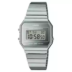 Orologio Casio Vintage A700WEV-7A Cassa Super Sottile Classico Digitale Retroilluminazione Argento - Foto 1 di 8