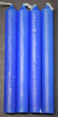 4英寸拼写蜡烛:4支-15种颜色可选(迷你锥形铃铛蜡烛) — 第 1/4 张图片