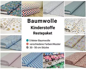 5 Meter Kinder Stoffreste Paket * Baumwolle * Patchwork Baumwollstoffe * DIY - Bild 1 von 1