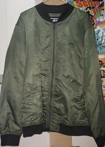 Stussy Green Bomber Jacket Men's XL Green - Picture 1 of 5