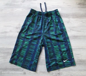 ❤ Nike boys Dri-Fit shorts XL elastic waist drawstring blue green - Picture 1 of 22