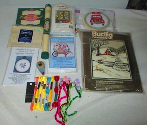 Konvolut Kreuz STOFF - Sticksets + extra Fäden - Bild 1 von 4