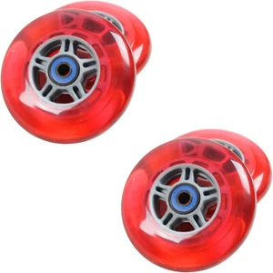4 Red Sil 100mm Replacement Wheels + ABEC-7 Bearings for Razor Pro Kick Scooter - Picture 1 of 5