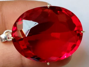 93 Ct. Large Pear Cut Green Peridot 925 Sterling Silver Pendant Gift for Mother - Picture 1 of 6