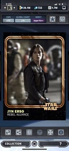 Topps Star Wars Digital Card Trader Orange Jyn Erso 2018 Anniversary Insert - Picture 1 of 1