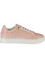 Calvin Klein Chic Pink Lace-up Sneakers with Logo Accents