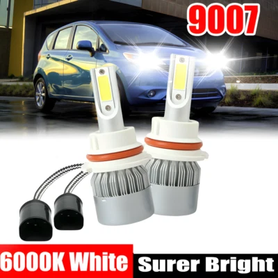For Nissan Versa Note 2014-2019 6000K 9007 LED Headlight High/Low Beam Bulbs Kit - Image 1 of 4