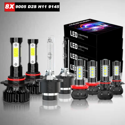 For Acura ZDX 2010-2013 -Front LED HID Headlights DRL fog Light Bulbs Kit Oty 8 Foto 1 de 4