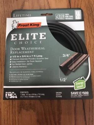 Frost King Elite Choice 1/2in X 3/4in X 7ft ES184B Brown Ships N 24h - Image 1 of 4