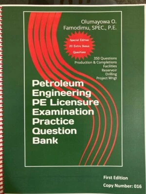 Petroleum Engineering PE Exam, Petroleum PE, Petroleum PE study guide, Petroleum - Image 1 of 4