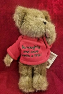 Boyd's Brown Bear Approx. 8" # 904357 "Be Naughty and Save Santa a Trip" - Picture 1 of 2