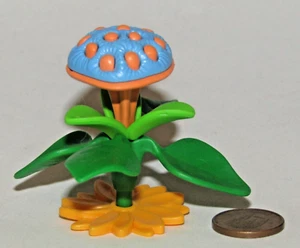 Playmobil Miniature Big Orange Blue Mushroom w/ green platform / Vegetation C35 - Picture 1 of 3