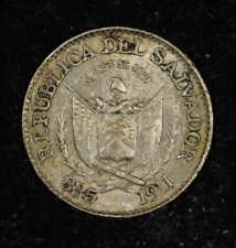 1911 El Salvador Silver 5 Centavos