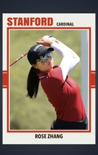ROSE ZHANG STANFORD CARDINAL LPGA GOLF PHENOM CUSTOM MADE RETRO STYLE ART CARD