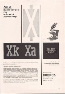 Carl Zeiss Jena School and Lab Microscopes Print Ad 1965 - Picture 1 of 5