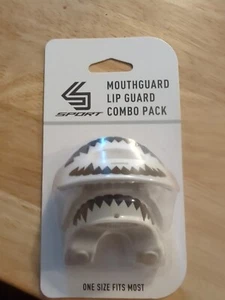 Sport Mouthguard Lip Guard Combo Pack NEW White Fangs Football Soccer Basketball - Picture 1 of 3