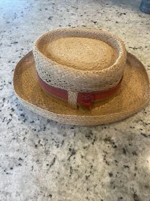 Sombrero de paja vintage DOBBS 6 7/8 estilo cuarteto Foto 1 de 4