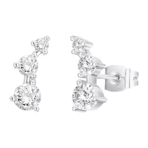 925 Silver Filled Stud Earrings Fashion Cubic Zirconia Women Wedding Gift A Pair - Bild 1 von 4