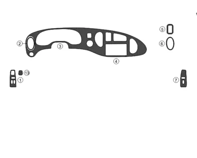 FOR FORD  E-350 Super Duty 2000-2007 NEW INTERIOR WOOD DASH TRIM KIT - Image 1 of 4