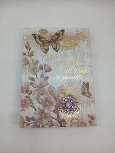 Pooch & Sweetheart With God All Things Are Possible Lined Writing Journal Brooch - Picture 1 of 8