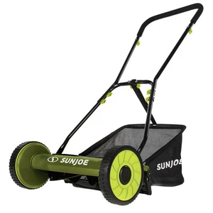 Sun Joe 16" Reel Mower with Grass Catcher and Adjustable Cutting Height, MJ500M - Picture 1 of 3