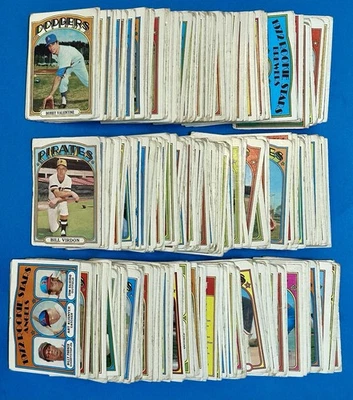 Lote de 340 cartas de beisebol 1972 Topps grau baixo - Imagem 1 de 4