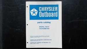 Chrysler Outboard 75H15 Tachometer Parts Catalog OB 2896 1978 Marine - Picture 1 of 2