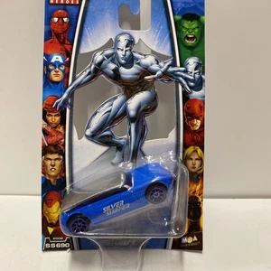 MGA Marvel Heroes 2006 Silver Surfer Diecast Car ¡Raro! Rollos azul/gris SS690 - Imagen 1 de 6