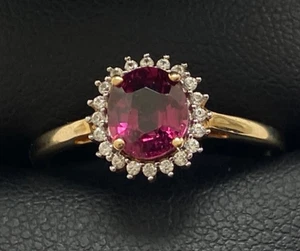 GRANATRING 9 KARAT GOLD GRÖSSE P1/2 - Bild 1 von 14