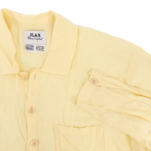 Flax Jeanne Engelhart Mens Small Long Sleeve 100% Linen Oversized Button Shirt - Picture 1 of 6