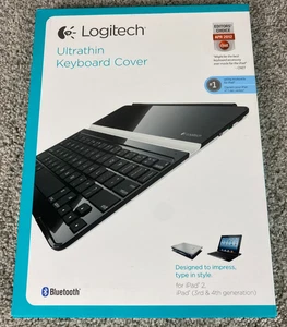New/Sealed LOGITECH ULTRATHIN KEYBOARD COVER FOR iPAD 2, iPAD (3-4 GENERATION) - Afbeelding 1 van 3