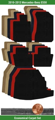 Juego de alfombrillas Velourtex personalizadas para Mercedes-Benz E550 2010-2013 (5 piezas) #ZTA Foto 1 de 4