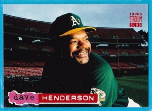 Topps Stadium Club 1994 - Dave Henderson #253 - Oakland Athletics - casi nuevo+ - Imagen 1 de 2