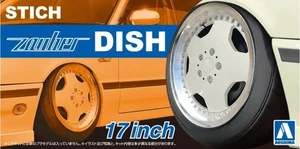 Aoshima 1/24 Model Car Tuned Parts(104)Stich Zauber Dish 17" inch Wheels & Tires - Picture 1 of 2