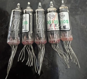 FUTABA DJ10S tubes set for clock Lot of 5pcs - Picture 1 of 4