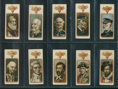 John Player ENGLANDS NAVAL HEROES x 17 diff NELSON RALEIGH COOK DRAKE etc 1897 - Image 1 of 4
