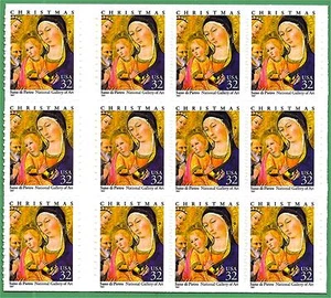 USA Sc# 3176 MINT XF, 32c-MADONNA & CHILD by SANO DI PIETRO 1996 CHRISTMAS MINT - Picture 1 of 1